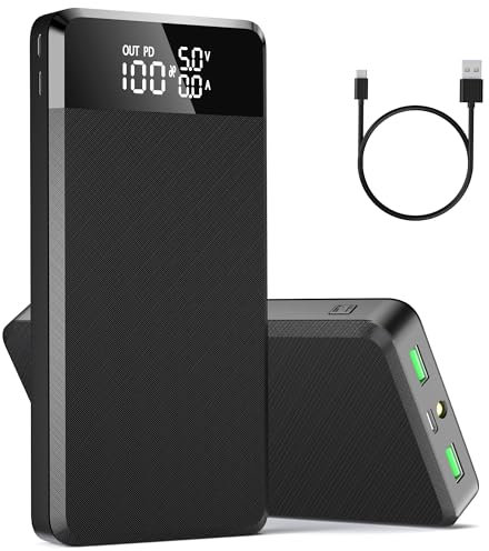 Batterie Externe 42800mAh, 22, 5W Recharge Rapide Batterie Portable USB C Intégré (Charge/Décharge), Affichage LED Compatible avec iPhone, Galaxy, iPad, AirPods