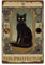 SUPERDANT Black Cat Tin Sign Tarot Card Cat Tin Signs Vintage Metal Tin Signs Cat Signs Metal Wall Art Signs and Plaque for Bar Cafe Playroom Man Cave Home Retro Wall Art Decor