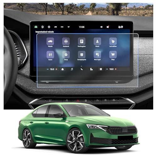 CDEFG Kompatibel mit Skoda Octavia 4 RS Combi 2025 2026 Facelift Navigation Schutzfolie 4H Kratzfest 13 Zoll GPS Displayschutzfolie Navi Folie Octavia IV 2025 Zubehör 2 Stück