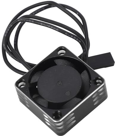 RC Electric Motor Cooling Fan, 25x25mm Brushless Motor ESC Cooling Fan Aluminium Alloy ESC Motor Cooling Fan for RC Car (Silver)