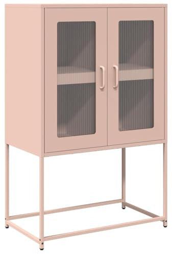vidaXL Aparador de Acero Rosa 68x39x107 cm