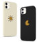 Phoona 2 Stück Handyhülle für iPhone 11 Hülle 6,1'', Aesthetic Sonne Mond Muster Design Weiche TPU Ultra Dünn Silikon Schutzhülle Kratzfeste Stoßfest Kameraschutz Bumper Case für Mädchen