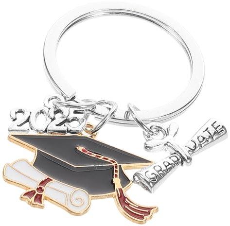 TOGEVAL Porte-clés Inspirant Pour Remise De Diplômes De La 2025 En Acier Inoxydable Avec Breloque Pour Livre Accessoire Pour La Famille Les