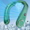 Kouric Ventilador Cuello Aire Acondicionado,Ventilador Portatil Cuello Pantalla LED,Neck Fan USB Rechargeable 5 Velocidades,Ventiladores Collar para Niño/Mujer/Hombre-Verde