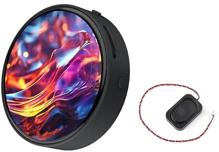 Wonrabai ESP32-S3 1.75inch AMOLED Round Touch Display Development Board, 466×466 Pixels, QSPI Interface, Onboard Dual Digital Microphone Array, Supports AI Speech Interaction, with Speaker and Case