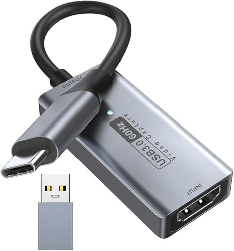 Carte de capture vidéo, carte de capture HDMI 4K vers USB C 3.0