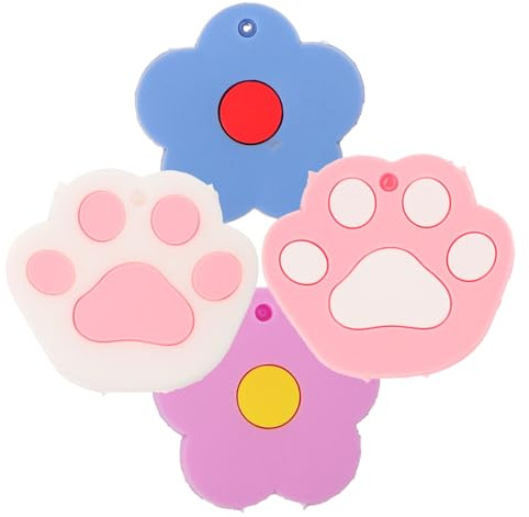 SOIMISS Silicone Protège-clés Style Chat Mignon, 4 Pièces pour Clés | Protection Souple, Accessoire Porte-clés, pour Clés de Maison, Look Créatif et Facile à Repérer