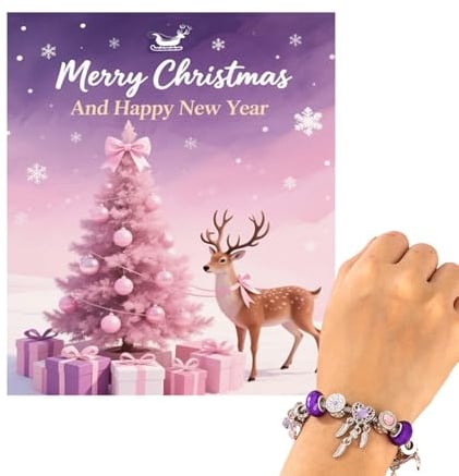 Dayysiuy Adventskalender | Kinder Adventskalender,24 Tage Schmuck Bastelset Mit Armbändern Als Für Kinder Jugendliche Mädchen