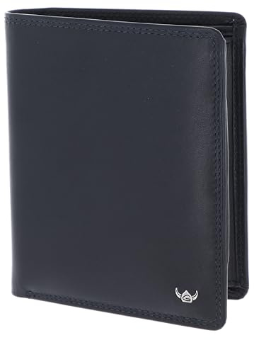 Golden Head Leder Geldbörse Polo RFID Protect Kombischeintasche 1249 Marineblau dunkelblau