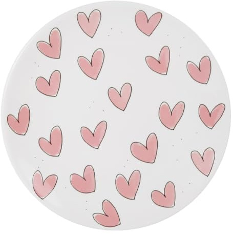 Blond Amsterdam Frühstücksteller Valentinstag Herzchen, 22cm | Keramik, Valentinstag Design, Für Frühstück & Mittag, Mikrowellengeeignet, Handwäsche empfohlen