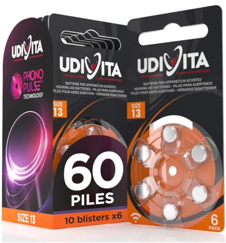 60 Batterien für Hörgeräte Größe 13 (Orange) PR48 VARTA Zink-Luft Stabile Spannung Lange Lebensdauer und Auslaufsicher Kompatibel mit Allen Geräten Made in Germany - 10 Blister zu je 6 Batterien