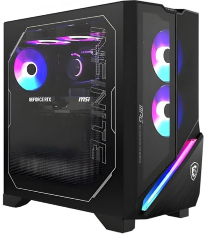 MSI MPG Infinite X3 AI Gaming Desktop PC, Intel Core Ultra 7 265K, 32GB DDR5 RAM, 1TB PCIe SSD, NVIDIA RTX 5070 12GB, Liquid Cooled, Windows 11 Home, Wi-Fi 6E, Black 9S6-B94211-098