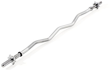 York Fitness Hantelstangen E-Z Curl Bar with Collars, 6004