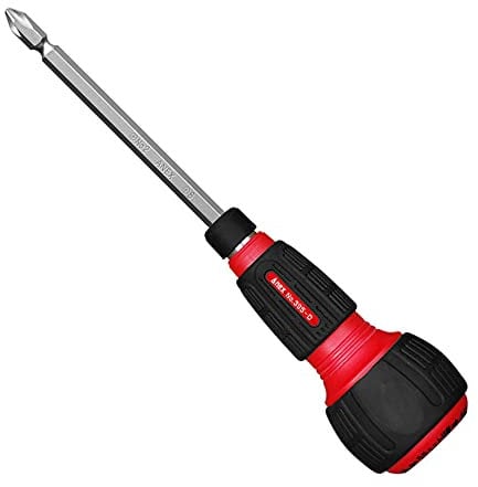 Anex 395-D Ratchet Screwdriver, Hex Head, Red