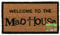 JVL Novelty PVC Backed Coir Mad House Entrance Door Mat, Vinyl, Brown, 33 x 60 cm