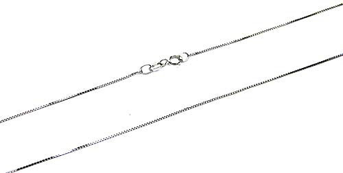 PEGASO GIOIELLI - Collana Oro Bianco 18kt (750) Catenina Veneta Singola Cm 45 Donna Ragazza