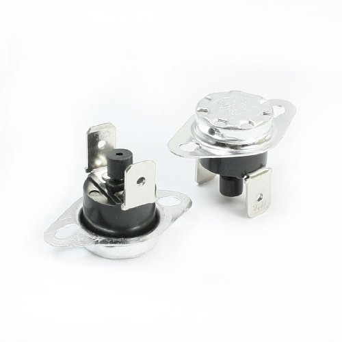 sourcing map 2 Pcs 250V 10A NC 80C Manueller Reset Temperaturschalter Thermostat KSD301
