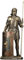 US 36,5 cm römischer Soldat mit Speer und Schild, kaltgegossene Bronzefigur