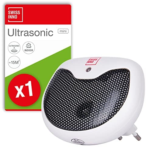 SWISSINNO Mini Ultraschall-Schädlingsbekämpfer | Nagetier-Vertreiber 15 m² | Ultraschall-Abwehr gegen Mäuse, Ratten & Marder | für Innen