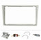 tomzz Audio 2439-020 Juego de panel de radio doble DIN compatible con Opel Corsa C Combo Omega B Vectra C Meriva cromo mate con kit de instalación adaptador de radio adaptador de antena ISO soporte...