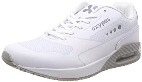 SAFETY JOGGER Oxypas - Zapatillas de trabajo para hombre, talla 41 UE, zapatillas de trabajo ultraligeras, entrenadores de seguridad antideslizantes, ideales para personal de hospital, salud, cocina y