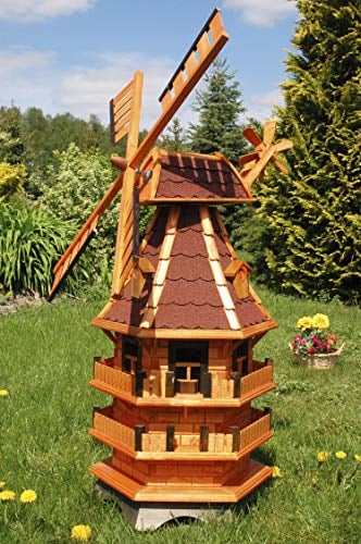 Windmühle 3 stöckig kugelgelagert 1,40m Bitum rot