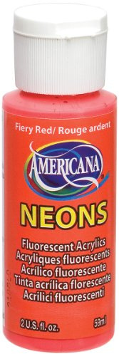 DecoArt Neon Amerciana Acrylics Paint, Fiery Red