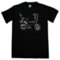 Chopper Bike Retro Mens T-Shirt, Black, Large