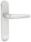 Vachette Set de Poignée de Porte sur Petite Plaque MONDIAL - Version Clé I pour Porte d’Entrée - Entraxe 165 mm - Système de Pose Facile - Garantie 10 ans - en Aluminium Résistant - Finition Argent
