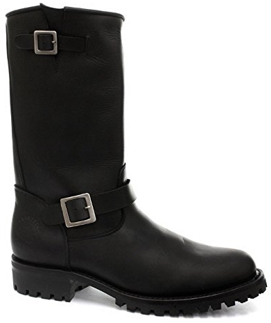 Grinders Ingegnere Wild One Fibbia Occidentale Uomini di Combattimento in Pelle Moto Stivali 43