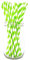 Picture Perfect Party Premium Paper Straws [Pack of 25 Drinking Straws] (Lime Green Stripes)