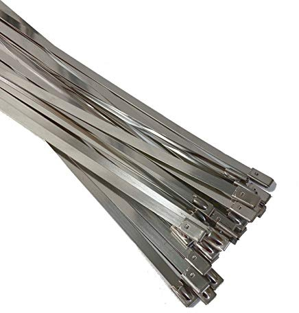 Fascette fermacavi in acciaio inox SS304, fascette in metallo, fascette fermacavi autobloccanti, 7.9mmx800mm x20
