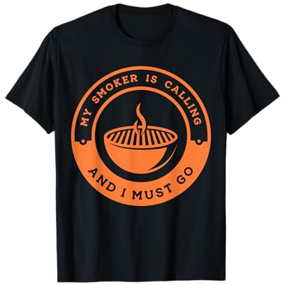 Grill Tshirt Lustig MEIN SMOKER RUFT Grillmeister Papa T-Shirt