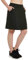 Westkun Damen Golfrock Skort Hosenrock Knielang mit Tasche und Innenshorts Tennisrock Activewear für Workout Wander Schwarz XXL