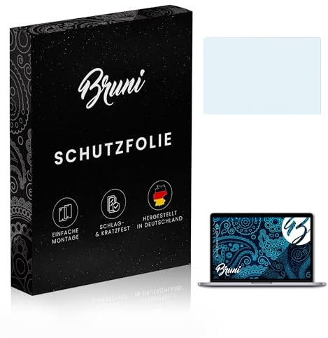 Bruni Schutzfolie kompatibel mit Apple MacBook Pro 13 2020 Folie, glasklare Displayschutzfolie (2X)