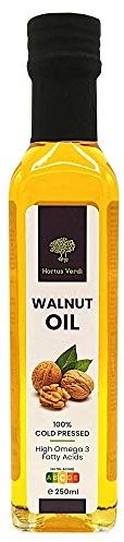Walnut Oil 250 ml by Hortus Verdi® Cold Pressed 100% Natural - European Sourced - RAW VEGAN - Extra Virgin - Unrefined - Gluten Free