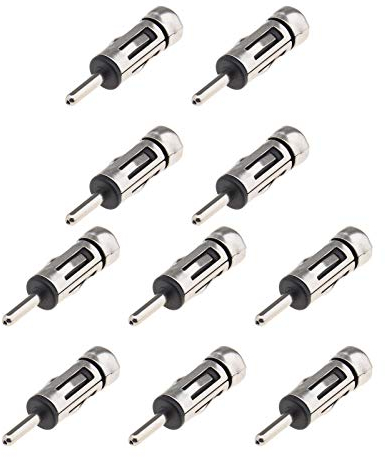 OTOTEC Connettore convertitore antenna auto DIN maschio a ISO femmina, adattatore universale per antenna radio FM, confezione da 10