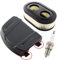 HURI Luftfilterabdeckung Luftfilter für Briggs & Stratton Serie 625E 625EXi 650EXi 675EXi 675IS 103M 104M Rasenmäher Motoren Ersetzt 594106 798452 mit Zündkerze BS-OHV RC12YC