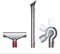 Dyson Komplettes Reinigungsset (kompatibel mit V8, V10 schnurfreien Staubsaugern), grau, Standard