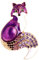 Sharplace Drôle émail Renard Broche Strass Alliage Cadeau Bijoux pour Sac à Dos décoration Femmes - Violet