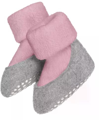 FALKE Unisex Baby Baby Cosyshoe Stoppersocken atmungsaktive klimaregulierende geruchshemmende Wolle rutschhemmende Noppen auf der Filzsohle komfortabel warm mit Plüsch hautfreundlich 1 Paar