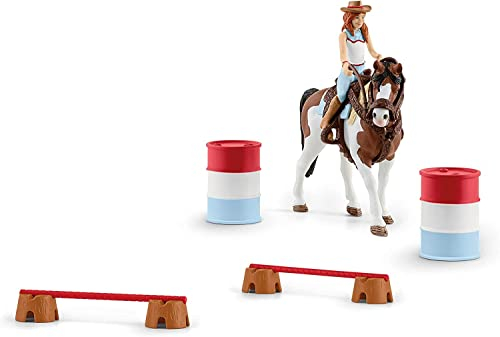 schleich HORSE CLUB 42441 12-Teiliges Pferde Set Hannahs Reitpferd - Rodeo-Reiten mit Cowgirl und Pferd, Realistisches Western Rodeo Bauernhof Pferde Spielzeug für Jungen und Mädchen ab 5 Jahren
