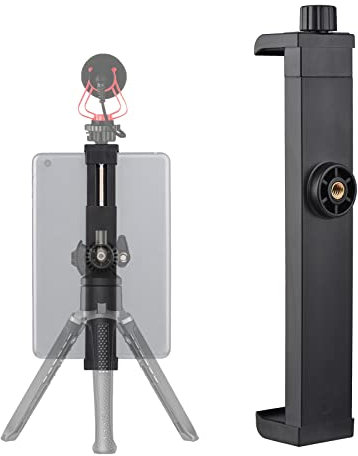 Andoer Multifunctional Tablet Holder Tablet Clamp Tripod Adapter Bracket 16cm-23.5cm Adjustable with 1/4 Inch Screw for Tripod
