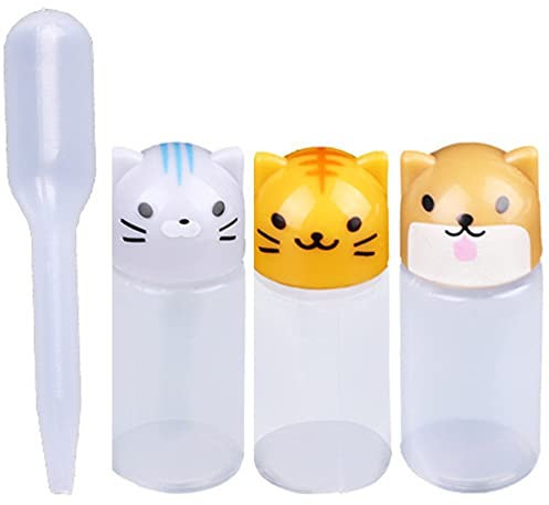 Wudaizhi 1set Assaisonnement Sauce Mini Bouteille Mignon Dessin Animé Mini Sauce Contenants Sauce Soja Sauce Bouteille pour Bento Box Cuisine Accessoires