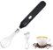 Batidor de Huevos Eléctrico, Fabricante de Espuma Eléctrico Portátil de Mano USB Recargable de Acero Inoxidable 1200mah Batería Fácil de Usar para Hacer café (Negro)