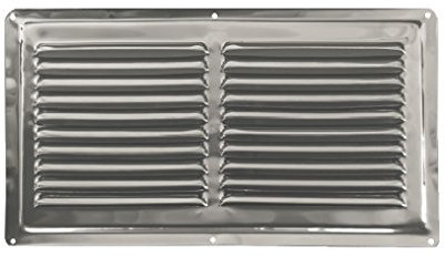 Rejilla de Ventilación Hecha de Acero Inoxidable no Magnético, Salida de Aire Interior/Exterior, Difusor de Aire de Acero Inoxidable de AISI 316. (18 x 32 cm)