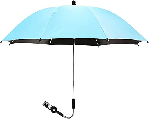 Sombrilla Para Cochecito, Sombrilla Universal UV Para Cochecitos Y Cochecitos, Sombrilla Para Cochecito Con Clip, Sombrilla Para Cochecito De Bebé Con Abrazadera De Fijación Ajustable, Gris ( Color :