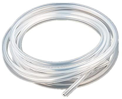 TOP-VIGOR Tube en silicone transparent de 1,6 mm de diamètre intérieur x 3,2 mm de diamètre extérieur de 5 m de long, tuyau d'air en caoutchouc de silicone de qualité alimentaire pour transfert de