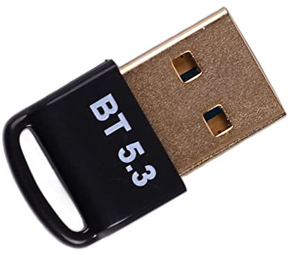 Bluetooth Adapter for PC, Bluetooth 5.3 USB Adapter, Fast Transfer and Delayless, Bluetooth Dongle Transmitter Receiver for Windows 8.1 10 11 PC