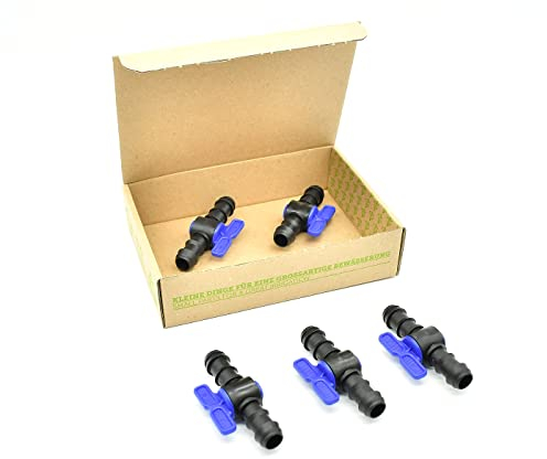 Plug&Rain Absperr-Ventil/Kunststoff-Hahn 1/2 (13mm ID) 5er SparPack